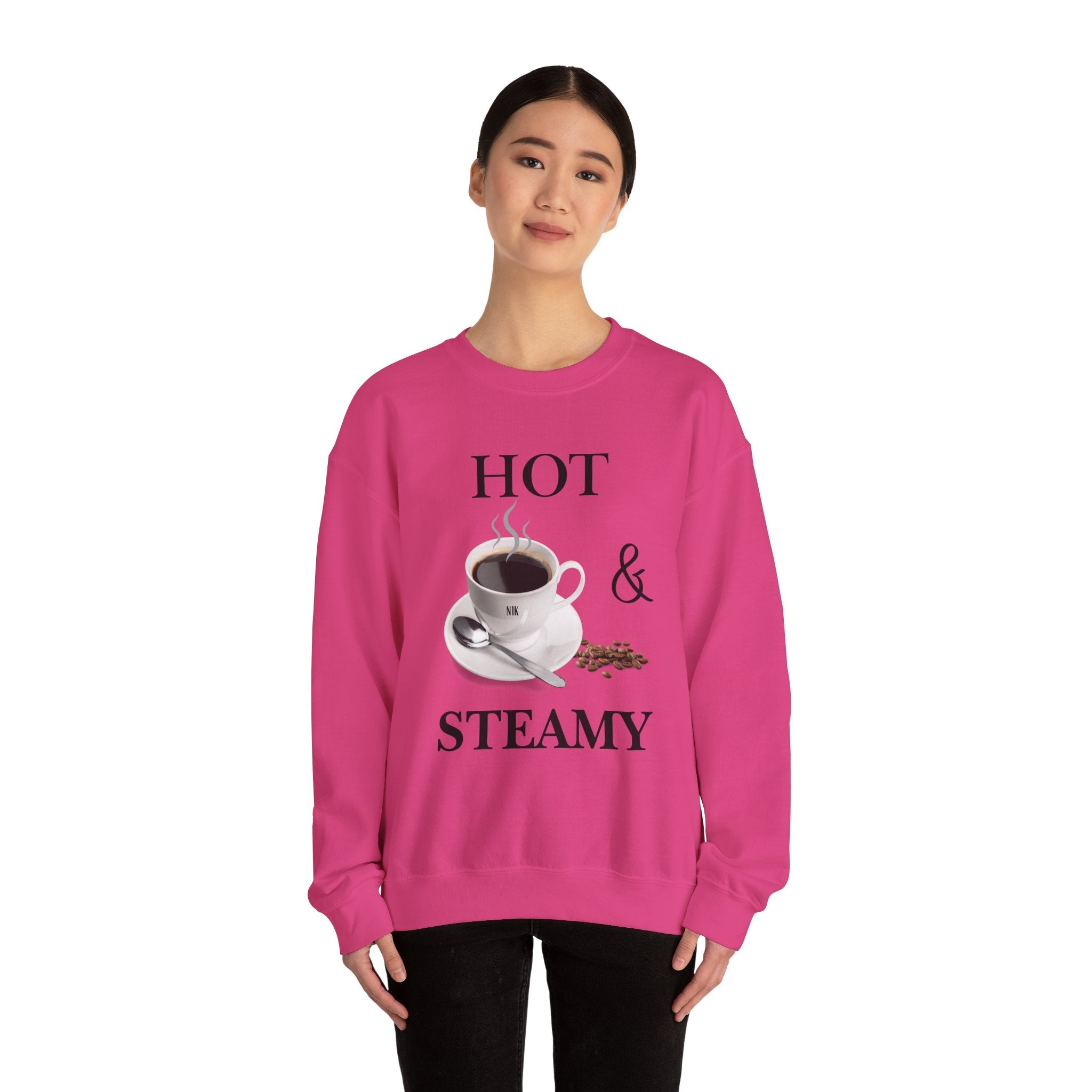 Hot and Steamy Cofee Unisex Heavy Blend™ Crewneck Sweatshirt